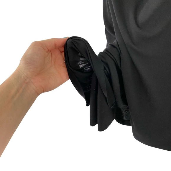 Velvet Brand Little Black Dress Womens Size Small Soft Jersey Knit Cowl Neck - Picture 5 of 9